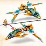 LEGO Ninjago 71770 Il Jet Dragone d'Oro di Zane, Set Serie TV Crystallized, Aereo Giocattolo