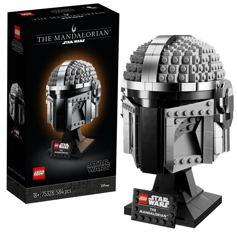 LEGO-Star-Wars-75328-Casco-del-Mandaloriano-Elmo-da-Collezione-Regalo-per-Adulti-da-Esposizione-di-Guerre-Stellari