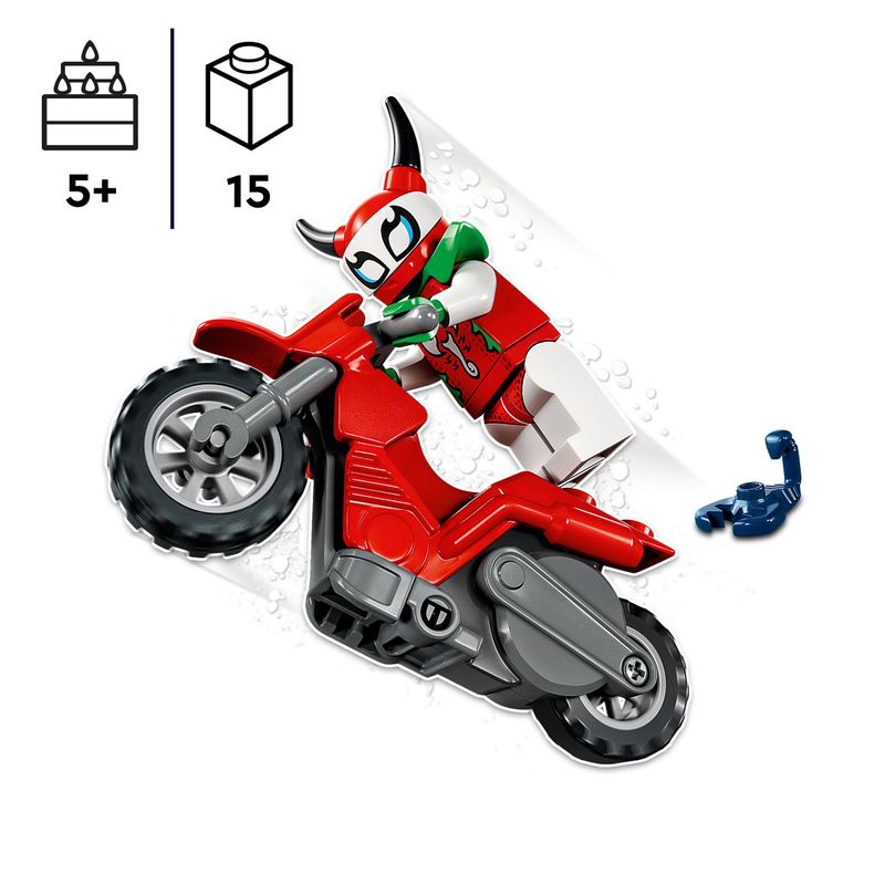 LEGO-City-Stuntz-60332-Stunt-Bike--Scorpione-Spericolato-Moto-Giocattolo-Giochi-per-Bambini-dai-5-Anni-in-su-Idea-Regalo