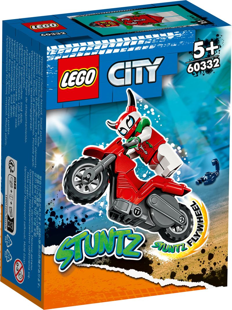 LEGO-City-Stuntz-60332-Stunt-Bike--Scorpione-Spericolato-Moto-Giocattolo-Giochi-per-Bambini-dai-5-Anni-in-su-Idea-Regalo