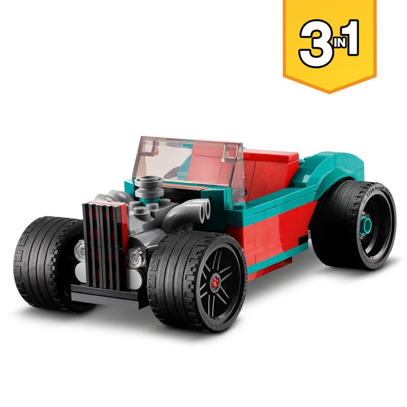 LEGO-Creator-31127-3in1-Street-Racer-Macchine-Giocattolo-Auto-da-Corsa-per-Bambini-di-7--Anni-Costruzione-con-Mattoncini