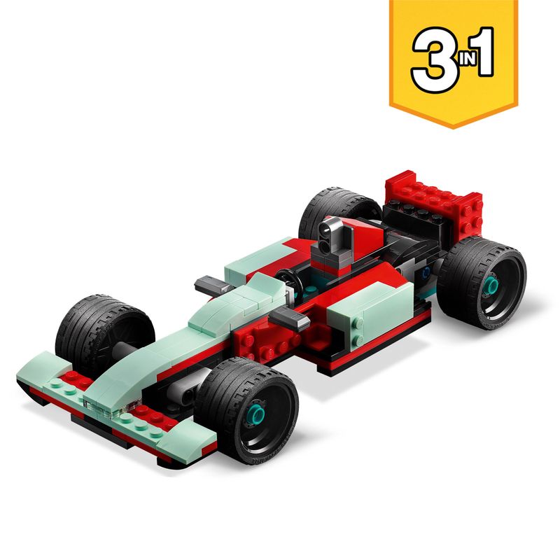 LEGO-Creator-31127-3in1-Street-Racer-Macchine-Giocattolo-Auto-da-Corsa-per-Bambini-di-7--Anni-Costruzione-con-Mattoncini