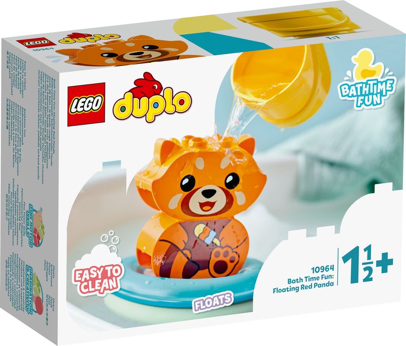 LEGO-Duplo-Ora-del-Bagnetto--Panda-Rosso-Galleggiante