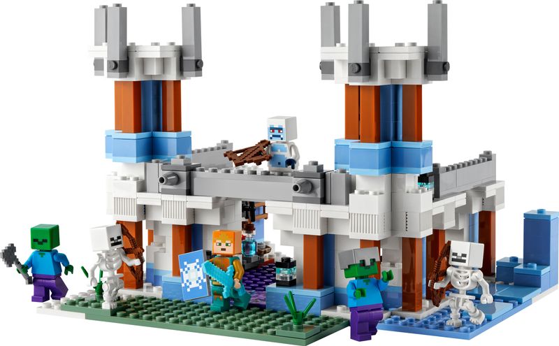 LEGO-Minecraft-21186-Il-Castello-di-Ghiaccio-Giocattoli-Creativi-da-Costruire-Spada-di-Diamanti-Giochi-per-Bambini