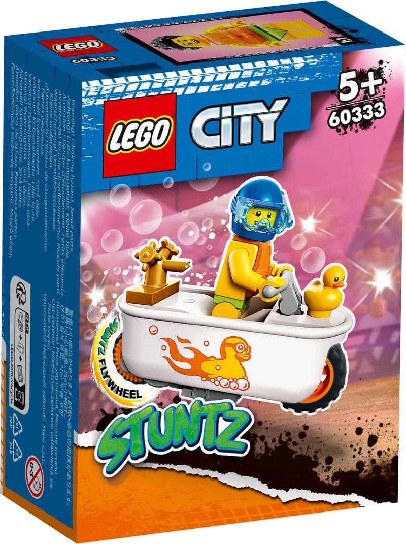 LEGO-City-Stuntz-60333-Stunt-Bike-Vasca-da-Bagno-Moto-Giocattolo-con-Minifigure-Giochi-per-Bambini-dai-5-Anni-Idea-Regalo