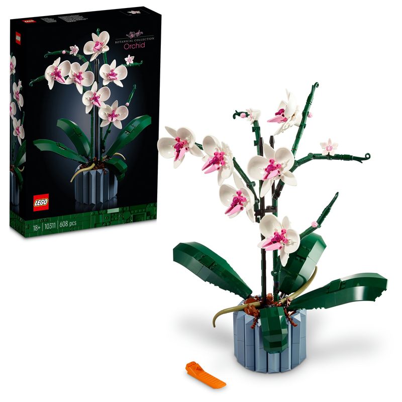 LEGO-10311-Orchidea-Set-per-Adulti-da-Collezione-Hobby-Creativi-Modellino-da-Costruire-in-Mattoncini-con-Fiori-Finti