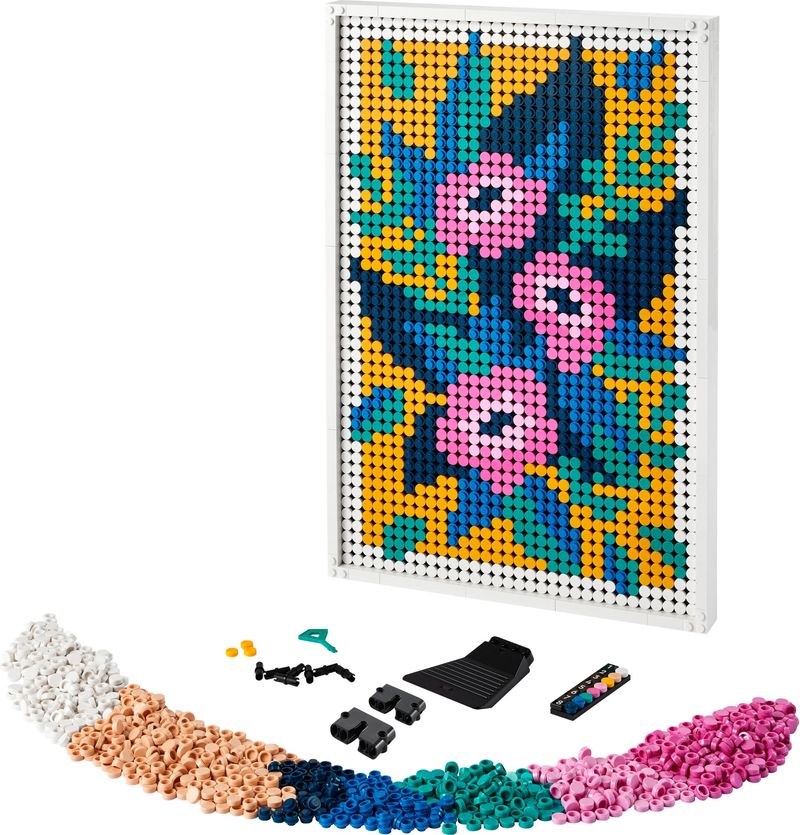 LEGO-ART-31207-Motivi-Floreali-Set-Decorazioni-Murali-3-in-1-Attivita--di-Artigianato-Fai-da-Te-Hobby-Creativo-di-Botanica