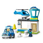 LEGO DUPLO 10959 Stazione Di Polizia ed Elicottero, Set per Bambini di 2+ Anni, Macchina Giocattolo con Luci e Sirene