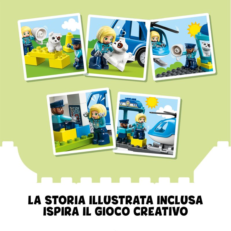 LEGO-DUPLO-10959-Stazione-Di-Polizia-ed-Elicottero-Set-per-Bambini-di-2--Anni-Macchina-Giocattolo-con-Luci-e-Sirene