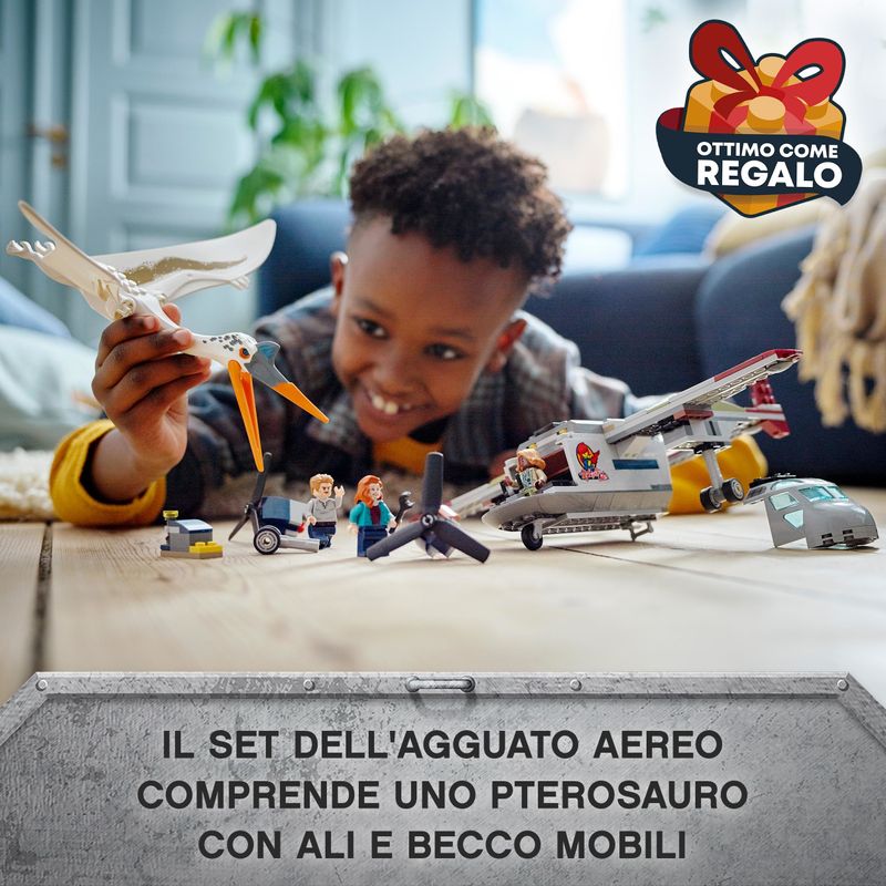 LEGO-Jurassic-World-76947-Quetzalcoatlus--Agguato-Aereo-Giochi-per-Bambini-di-7--Anni-con-Dinosauri-Giocattolo-e-Minifigure