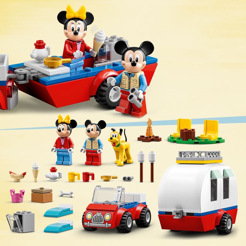 LEGO-Disney-Topolino-e-Amici-10777-Vacanza-in-Campeggio-con-Topolino-e-Minnie-Pluto-Camper-Giocattolo-Giochi-per-Bambini