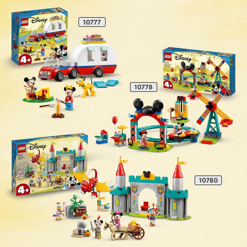 LEGO-Disney-Topolino-e-Amici-10777-Vacanza-in-Campeggio-con-Topolino-e-Minnie-Pluto-Camper-Giocattolo-Giochi-per-Bambini