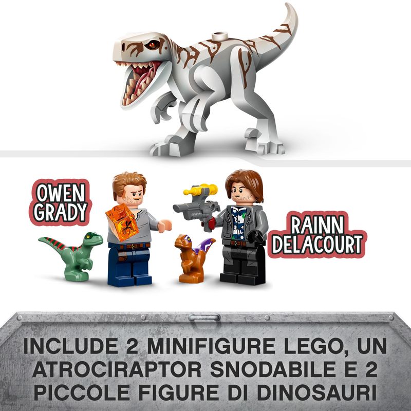 LEGO-Jurassic-World-76945-Atrociraptor--Inseguimento-sulla-Moto-con-Dinosauro-Giocattolo-Giochi-per-Bambini-di-6--Anni