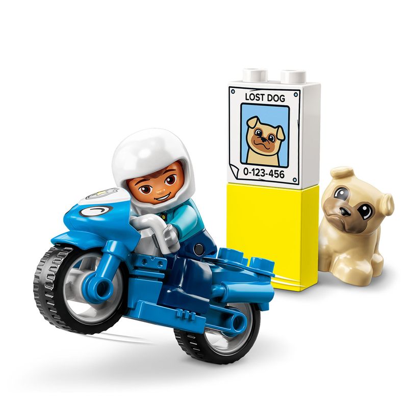 LEGO-DUPLO-10967-Motocicletta-Della-Polizia-Moto-Giocattolo-per-Bambini-di-2--Anni-Giochi-Creativi-ed-Educativi