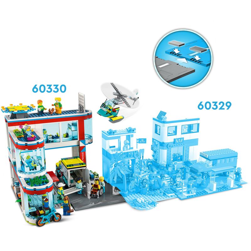 LEGO-City-Ospedale-Set-con-ambulanza-Giocattolo-ed-Elicottero-di-Soccorso