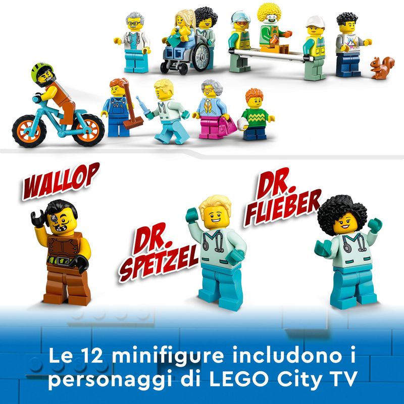 LEGO-City-Ospedale-Set-con-ambulanza-Giocattolo-ed-Elicottero-di-Soccorso