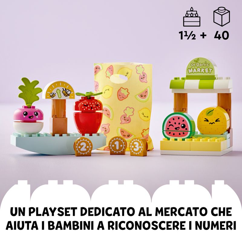 LEGO-DUPLO-10983-My-First-Mercato-Biologico-Giochi-Educativi-per-Imparare-i-Numeri-per-Bambini-di-15-Anni-con-Cibo-Giocattolo