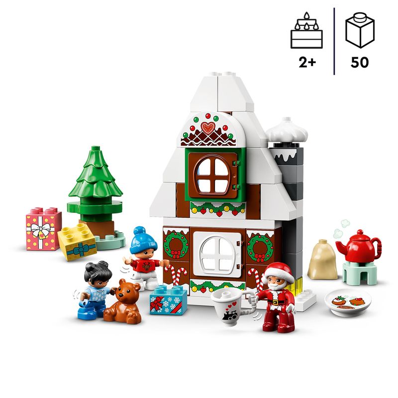 LEGO-DUPLO-10976-Casa-di-Pan-di-Zenzero-di-Babbo-Natale-Giocattolo-con-Figure-di-Bambini-Idea-Regalo-per-Bimbi-di-2--Anni