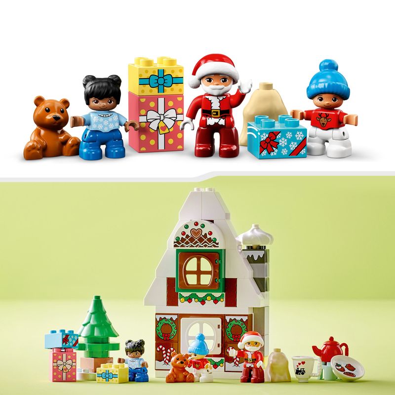 LEGO-DUPLO-10976-Casa-di-Pan-di-Zenzero-di-Babbo-Natale-Giocattolo-con-Figure-di-Bambini-Idea-Regalo-per-Bimbi-di-2--Anni