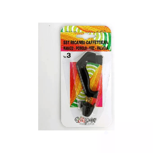 Set ricambi caffettiera 2 tazze Manico pomolo vite valvola