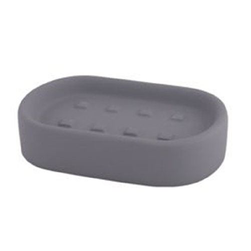 Cleafe-porta Sapone Piatto Supporto Saponetta Accessorio Arredo Per Bagno Grigio 87811 -