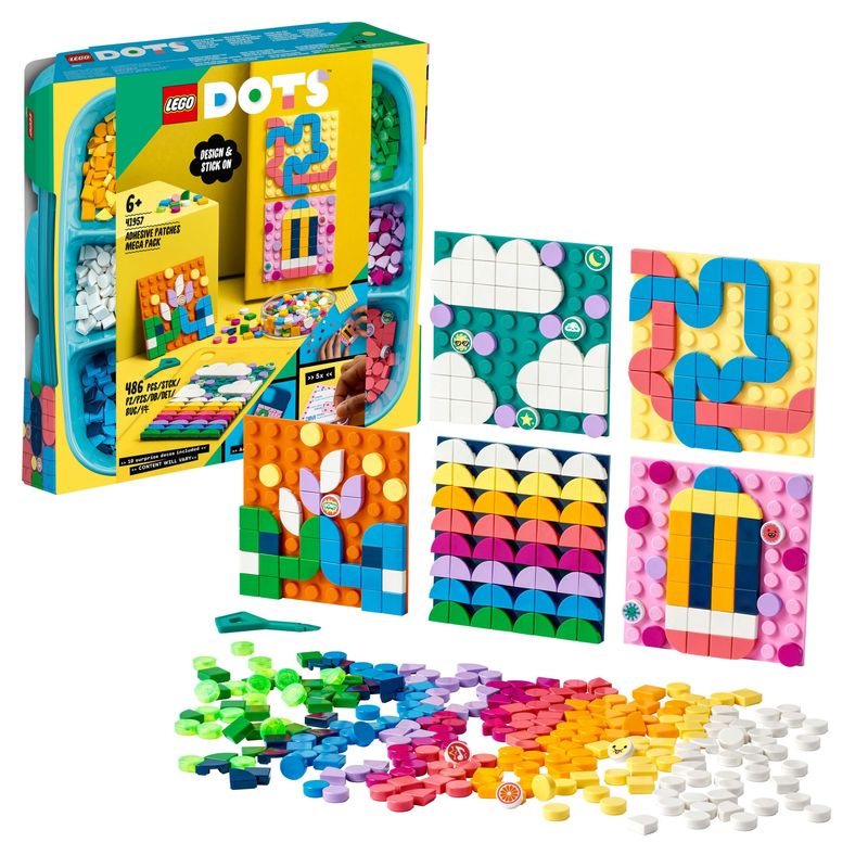 LEGO-DOTS-41957-Mega-Pack-Patch-Adesivi-Set-5-in-1-Fai-da-Te-Toppe-Adesive-Regalo-Creativo-Giochi-per-Bambini-dai-6-Anni