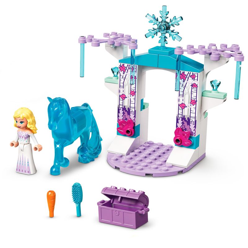 LEGO-Disney-43209-Elsa-e-La-Stalla-Di-Ghiaccio-Di-Nokk-Idea-Regalo-Bambini-di-4--Anni-Mini-Bambolina-e-Cavallo-Giocattolo