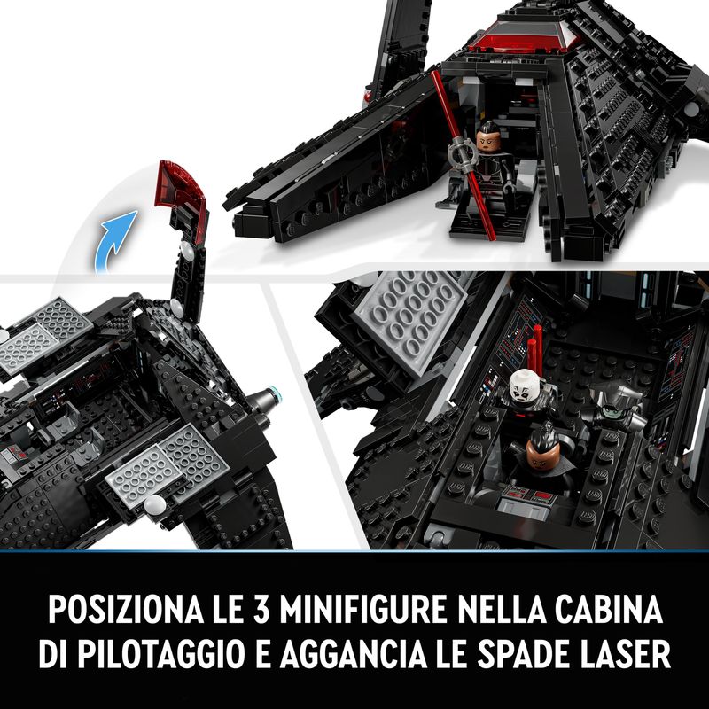 LEGO-Star-Wars-75336-Trasporto-dell-Inquisitore-Scythe-Astronave-Giocattolo-con-Minifigure-di-Ben-Kenobi-con-Spada-Laser