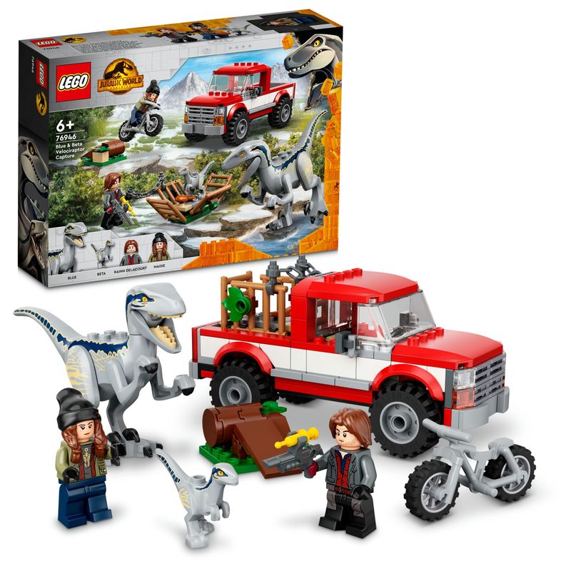 LEGO-Jurassic-World-76946-La-Cattura-dei-Velociraptor-Blue-e-Beta-Giochi-per-Bambini-di-6--Anni-con-Dinosauri-Giocattolo