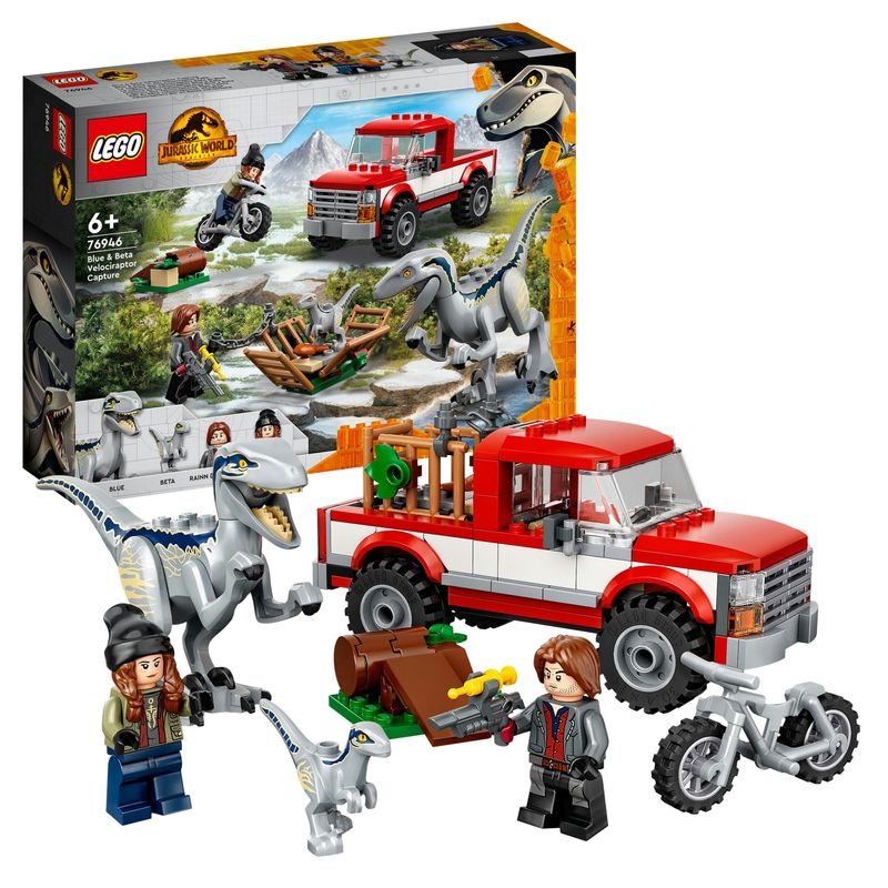 LEGO-Jurassic-World-76946-La-Cattura-dei-Velociraptor-Blue-e-Beta-Giochi-per-Bambini-di-6--Anni-con-Dinosauri-Giocattolo