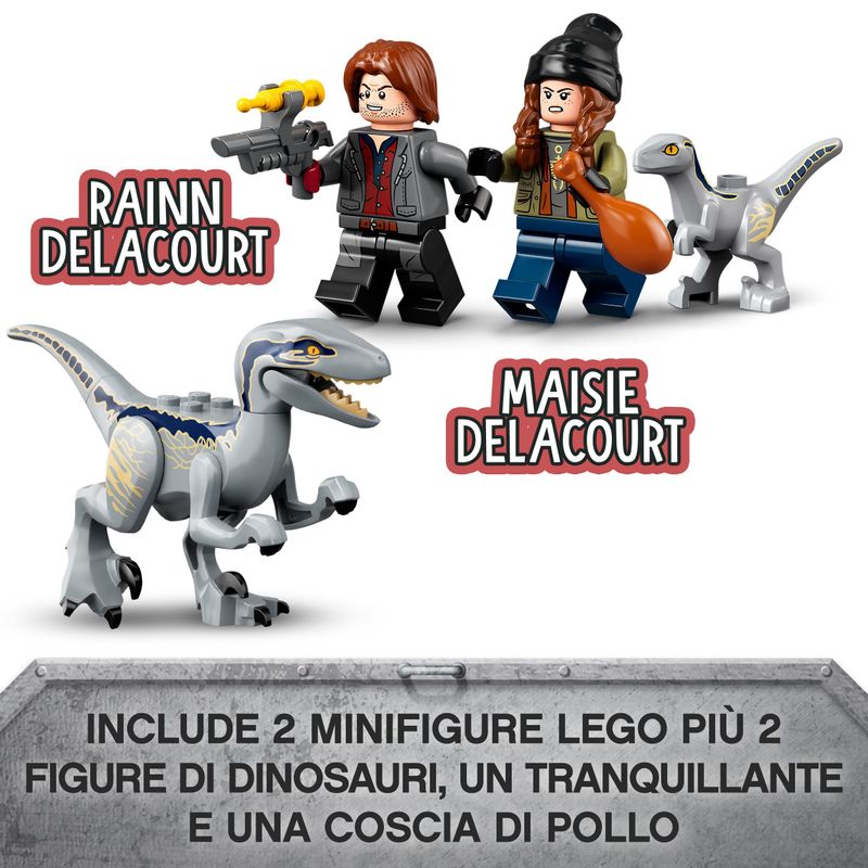 LEGO-Jurassic-World-76946-La-Cattura-dei-Velociraptor-Blue-e-Beta-Giochi-per-Bambini-di-6--Anni-con-Dinosauri-Giocattolo