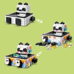 LEGO DOTS 41959 Il Simpatico Panda portaoggetti, Set Scatola Fai da Te, Regalo Creativo, Giochi per Bambini dai 6 Anni