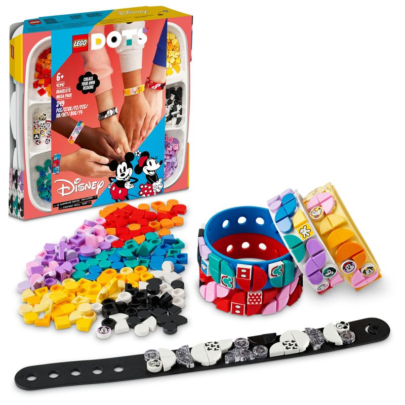 LEGO-DOTS-41947-Disney-Multipack-Bracciali-Topolino-e-Amici-Set-per-Creare-Gioielli-per-Bambini-con-Tessere-Glitterate
