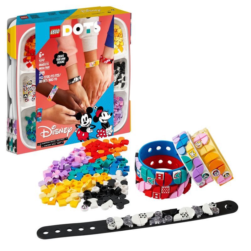 LEGO-DOTS-41947-Disney-Multipack-Bracciali-Topolino-e-Amici-Set-per-Creare-Gioielli-per-Bambini-con-Tessere-Glitterate