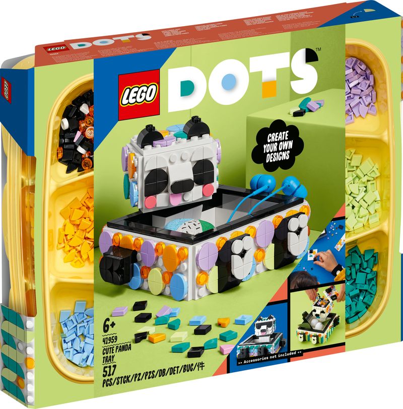 LEGO-DOTS-41959-Il-Simpatico-Panda-portaoggetti-Set-Scatola-Fai-da-Te-Regalo-Creativo-Giochi-per-Bambini-dai-6-Anni