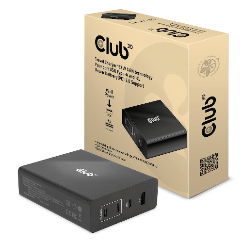 CLUB3D CAC-1906 Caricabatterie per dispositivi mobili Universale Nero dC Interno