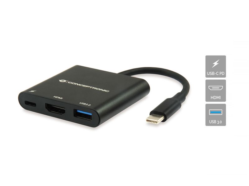 Conceptronic-DONN01B-replicatore-di-porte-e-docking-station-per-laptop-USB-3.2-Gen-1--3.1-Gen-1--Type-C-Nero
