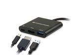 Conceptronic-DONN01B-replicatore-di-porte-e-docking-station-per-laptop-USB-3.2-Gen-1--3.1-Gen-1--Type-C-Nero