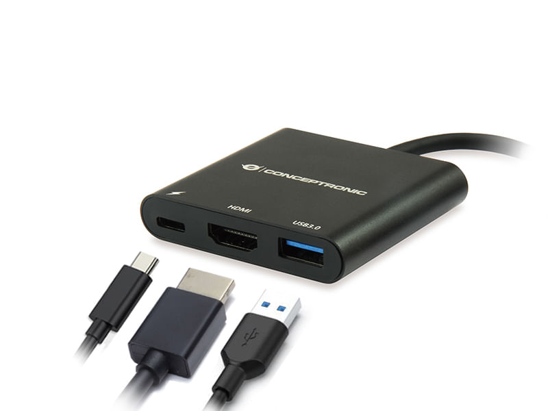 Conceptronic-DONN01B-replicatore-di-porte-e-docking-station-per-laptop-USB-3.2-Gen-1--3.1-Gen-1--Type-C-Nero