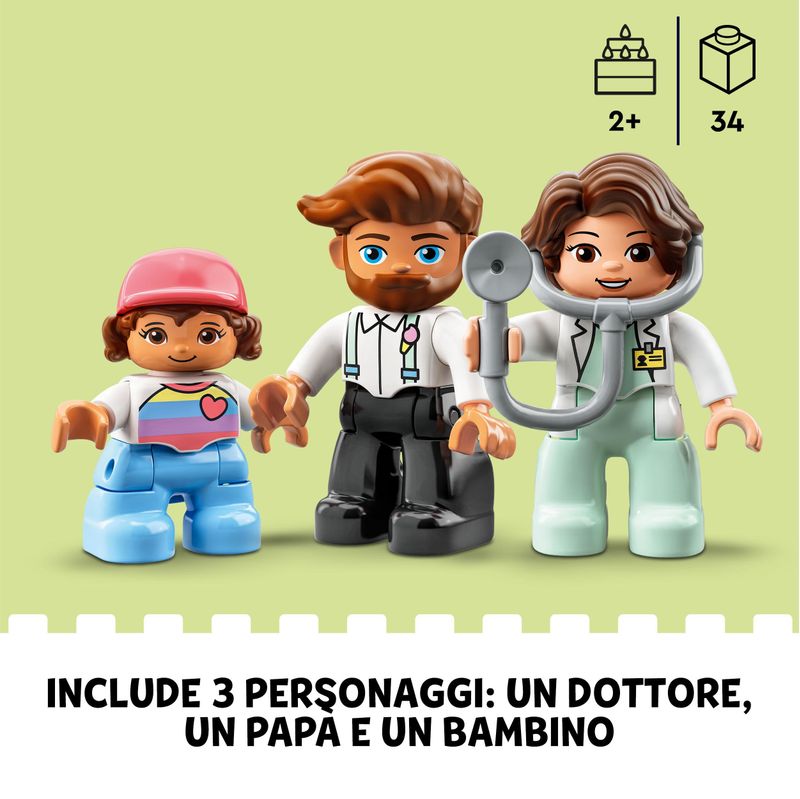 LEGO-DUPLO-10968-Visita-dal-Dottore-Giochi-Educativi-per-l-Apprendimento-dei-Bambini-di-2--Anni-Giocattoli-Creativi