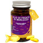 ALGILIFE Olio di Fegato di Merluzzo | Integratore alimentare ricco di DHA, EPA, omega 3, e vitamine A