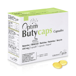 Optim Butycaps Integratore di butirrato | 60 Capsule - Butirrina liquida 450mg | Acido butirrico postbiotico | Transito