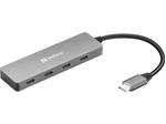 Sandberg-136-41-hub-di-interfaccia-USB-3.2-Gen-1--3.1-Gen-1--Type-C-10000-Mbit-s-Grigio