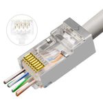 Lanview AWG23-24 stranded/solid cavo di collegamento RJ45 Trasparente (RJ45 STP plug Cat6 for - AWG23-24 stranded/solid