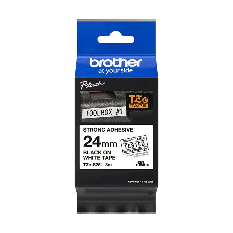 Brother-TZeS251-nastro-per-etichettatrice-Nero-su-bianco-TZ