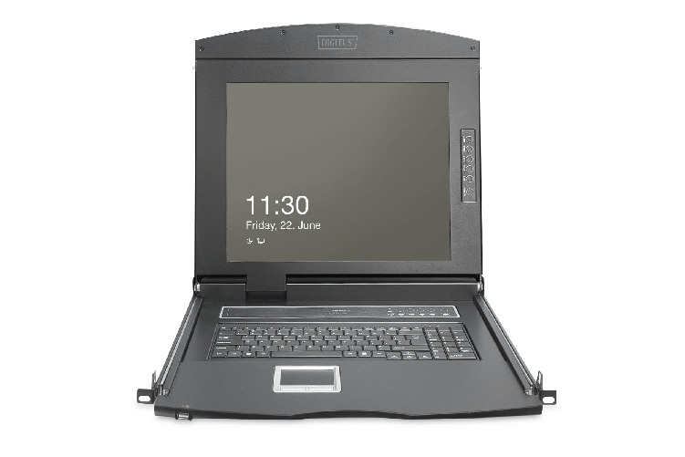 Console-KVM-Digitus-19--FullHD-con-Switch-VGA-a-8-Porte