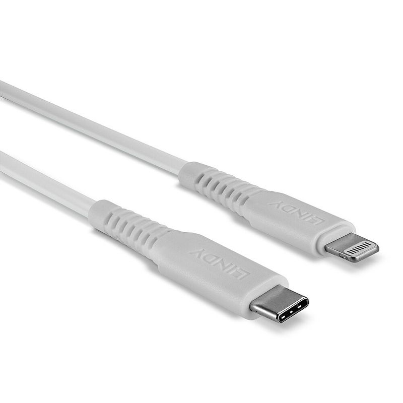 Lindy-31316-cavo-Lightning-1-m-Bianco--1M-USB-TYPE-C-TO-LIGHTNING---CABLE-WHITE-