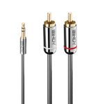 Lindy 35332 cavo audio 0,5 m 3.5mm 2 x RCA Antracite