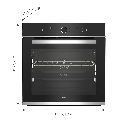 Forno-da-Incasso-Beko-BBIM13400XS---71L-13-Funzioni-SoftClose