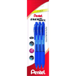 Pentel EnerGel X Pack de 3 Boligrafos de Bola Retractiles Tinta Gel - Punta 0.7mm - Trazo 0.35mm - Recargable - Grip de